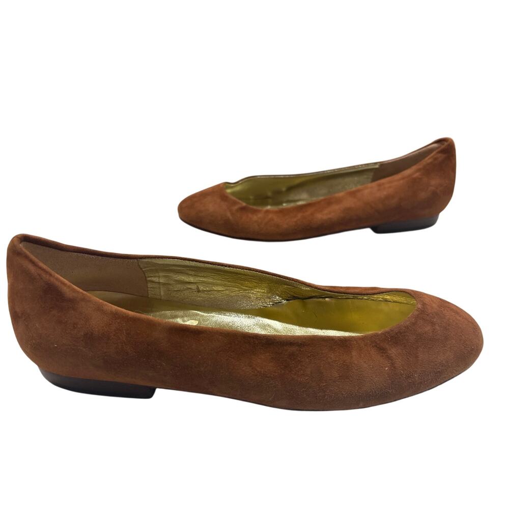 Baby Brown Suede Ballet Flats by Andrea Carrano Size 7